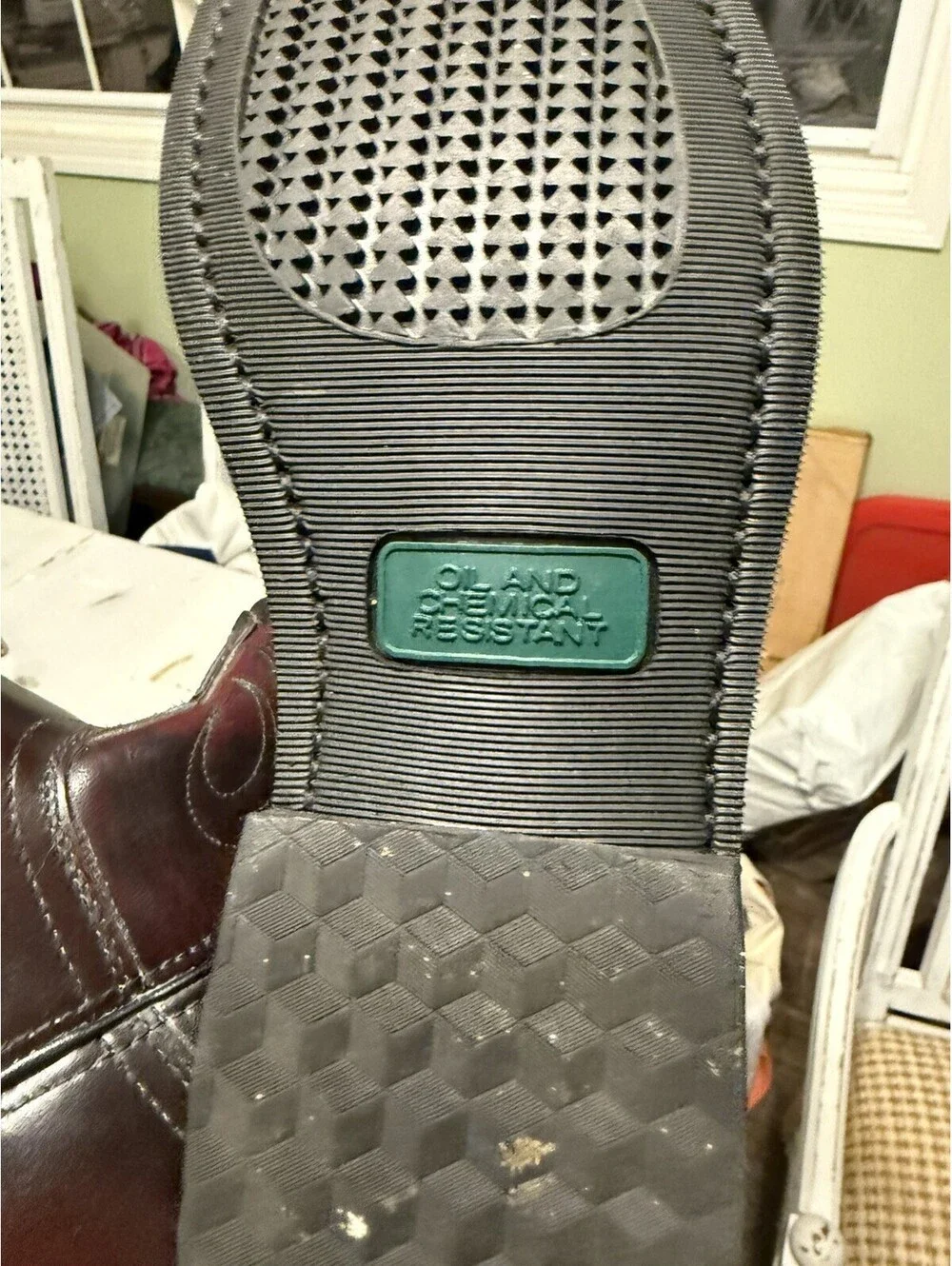 JB Dillion Burgundy Leather Cowboy Boots Mens 7D. New without Box
